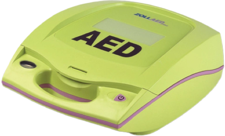 Madison AED unit with replacement pads and battery from TWS