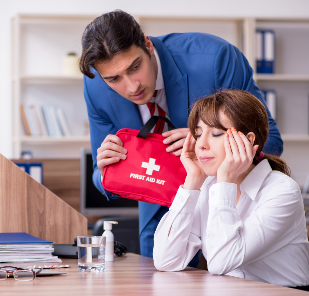 Office first aid kit serviced for an Omaha employer