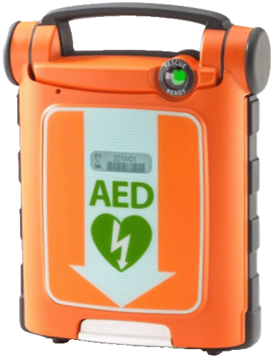 Milwaukee AED unit with electrode pads and battery