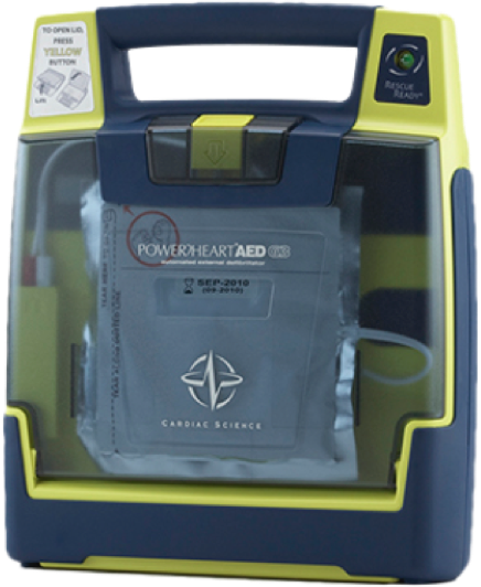 Portable AED with electrode pads supplied by TWS in Philadelphia