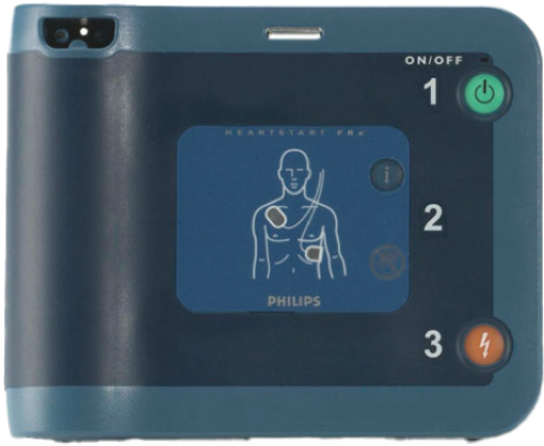 AED unit with replacement pads and battery serviced in Raleigh