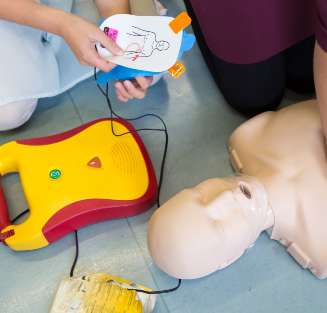 Mounted AED inspected as part of Rochester AED services