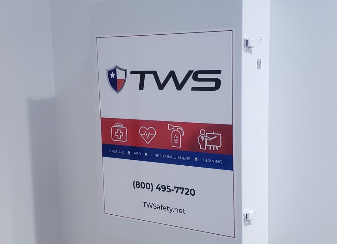 Bulk first aid supplies stocked for a Charlotte business