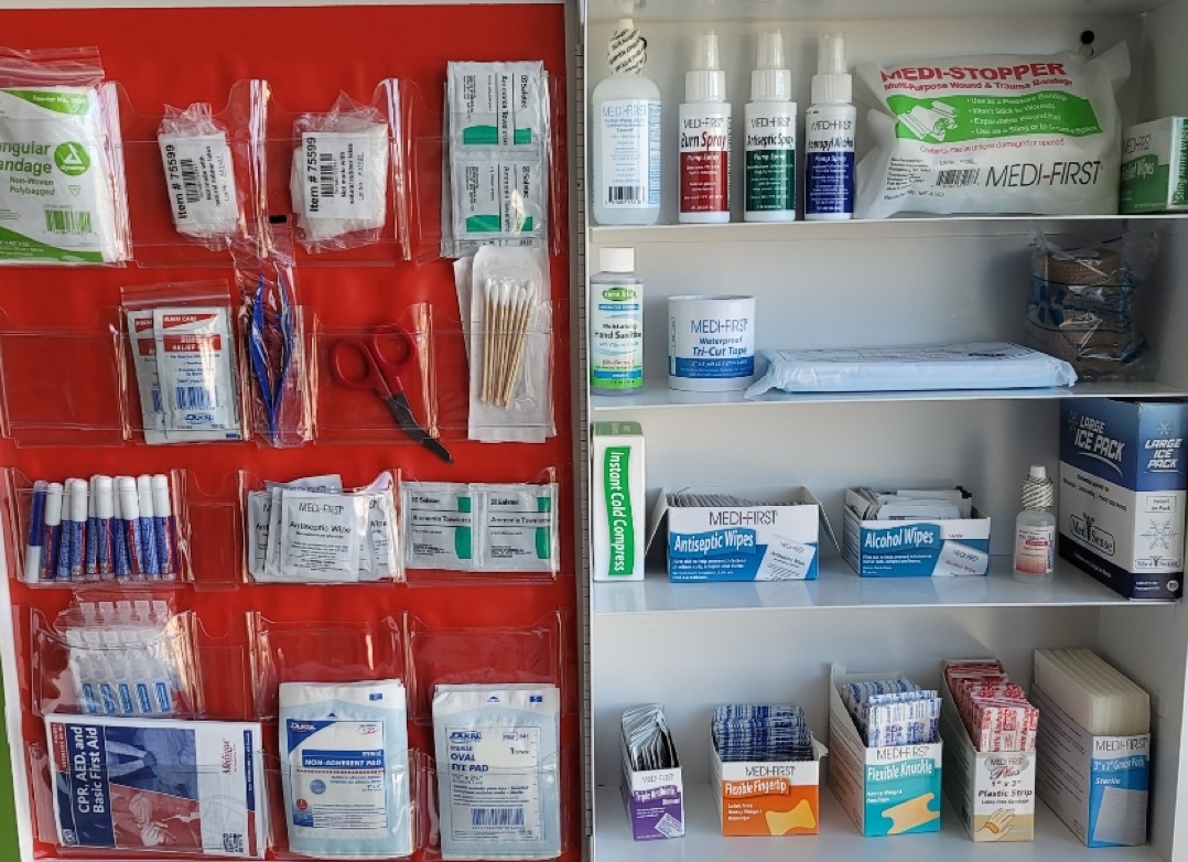 Bulk first aid kit kept full by TWS in Cleveland