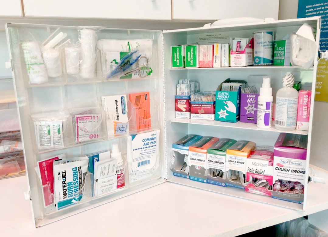 Bulk bandages and gauze ready to stock a Grand Rapids first aid kit