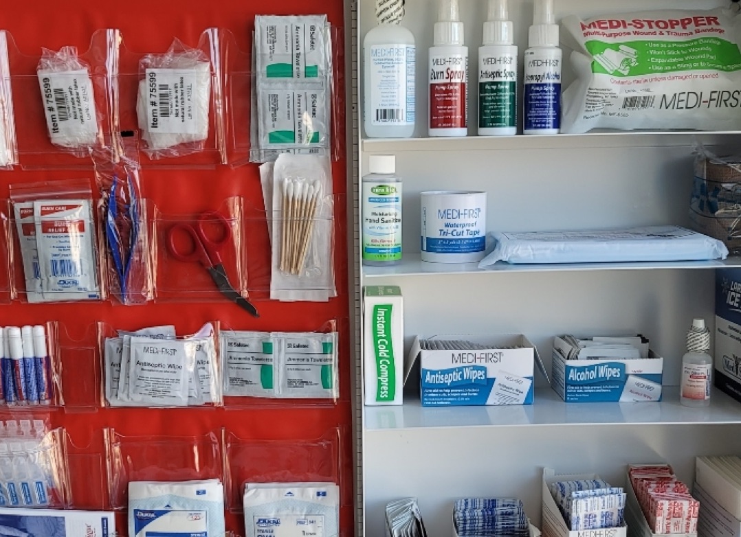 Bulk band-aids and antiseptic wipes for a Memphis workplace