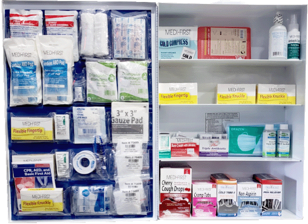Commercial first aid kit sold and maintained in Indianapolis, IN